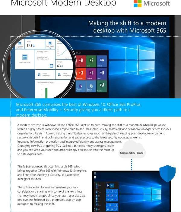 Making the shift to a modern desktop with Microsoft 365