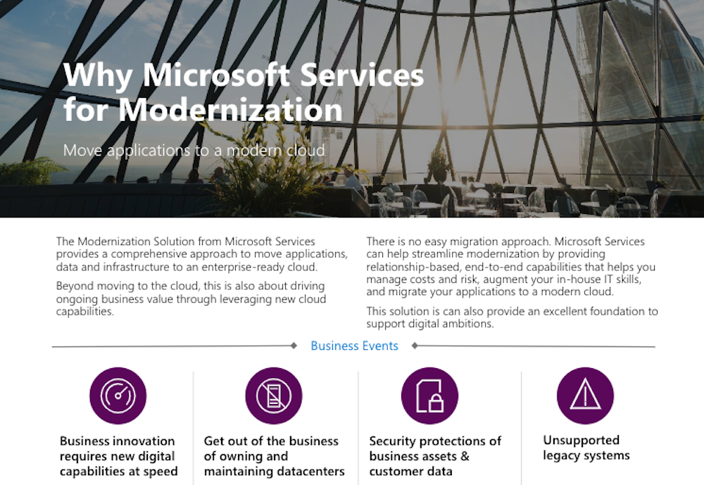 Why Microsoft Services for Modernization