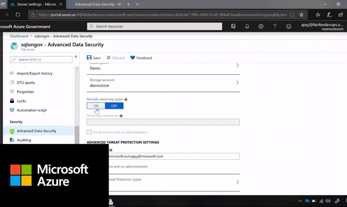 Security with Azure SQL Database in Azure Government